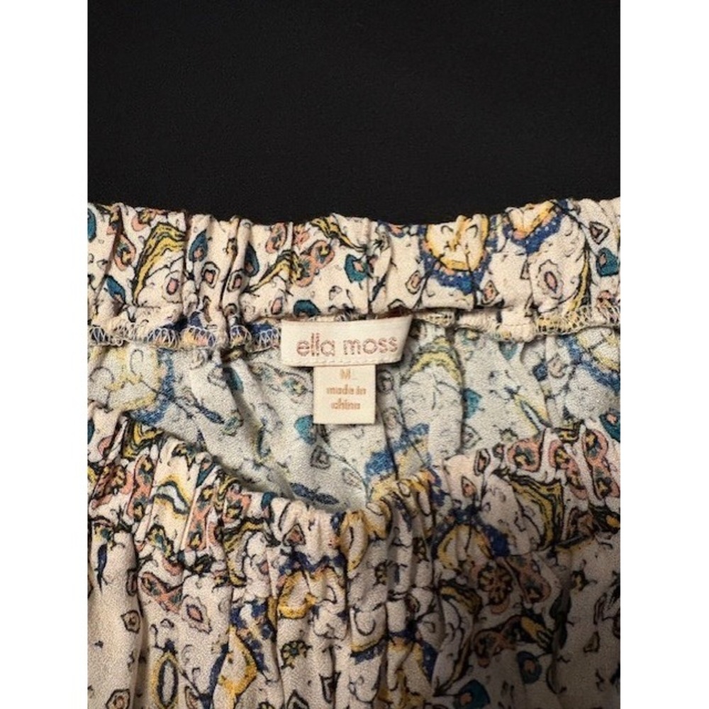 Ella Moss short sleeve off the shoulder blouse, bohemian pattern, size medium - Picture 2 of 8